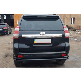 Zadná ochranná tyč AK005-2 Black (nerez) Toyota Land Cruiser Prado 150 2009–2023 fotografia 2