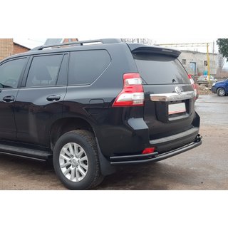 Zadná ochranná tyč AK005-2 Black (nerez) Toyota Land Cruiser Prado 150 2009–2023 fotografia 3