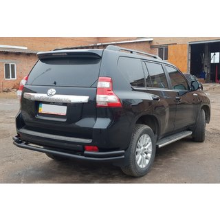 Zadná ochranná tyč AK005-2 Black (nerez) Toyota Land Cruiser Prado 150 2009–2023 fotografia 4