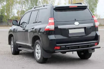 Toyota Land Cruiser Prado 150 2009–2023 Zadný ochranný oblúk AK002-2v2 Black (nerez) fotografia 1