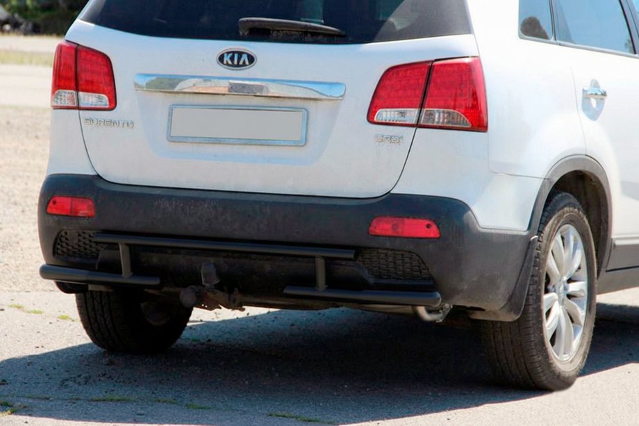Kia Sorento II XM 2009–2014 Zadný oblúk AK002-2 Black (nerez) Image