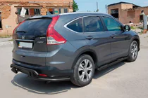 Honda CRV 2012–2016 Zadný ochranný rám AK003-21 Black (nerez) fotografia 5