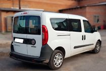 Fiat Doblo II 2010–2022 Zadný ochranný rám AK005/2-Dvojitý Black (nehrdzavejúca oceľ) fotografia 1