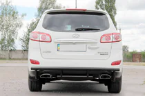 Hyundai Santa Fe 2 2006–2012 Zadný oblúk AK002-2 Black (nerez) fotografia 6