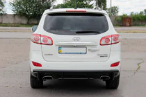 Hyundai Santa Fe 2 2006–2012 Zadný oblúk AK002-2 Black (nerez) fotografia 1