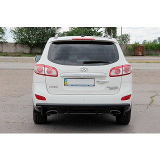 Zadný oblúk AK002-2 Black (nerez) Hyundai Santa Fe 2 2006–2012 fotografia 1