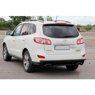 Zadný oblúk AK002-2 Black (nerez) Hyundai Santa Fe 2 2006–2012 fotografia 3