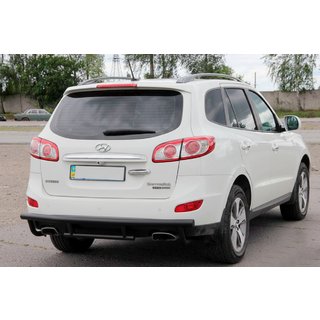 Zadný oblúk AK002-2 Black (nerez) Hyundai Santa Fe 2 2006–2012 fotografia 4