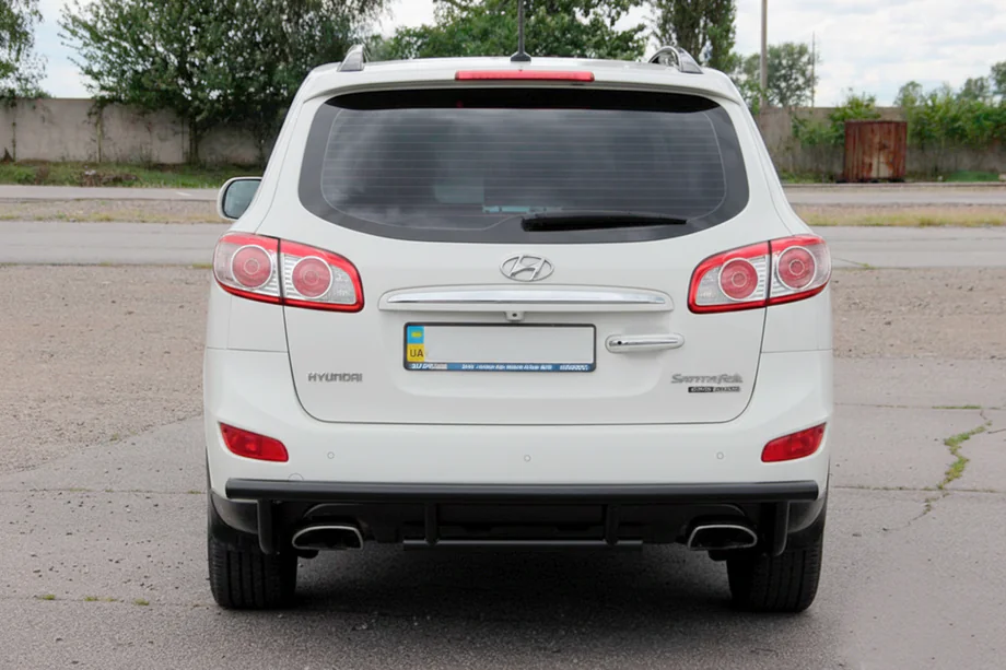 Hyundai Santa Fe 2 2006–2012 Zadný oblúk AK002-2 Black (nerez) Image
