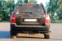 Kia Sportage 2004–2010 Zadný ochranný oblúk AK007 Black (nerez) fotografia 3