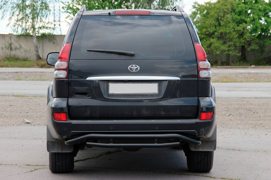 Toyota Land Cruiser Prado 120 2002–2009 Zadný ochranný rám AK008-1 Black Fotografia 2