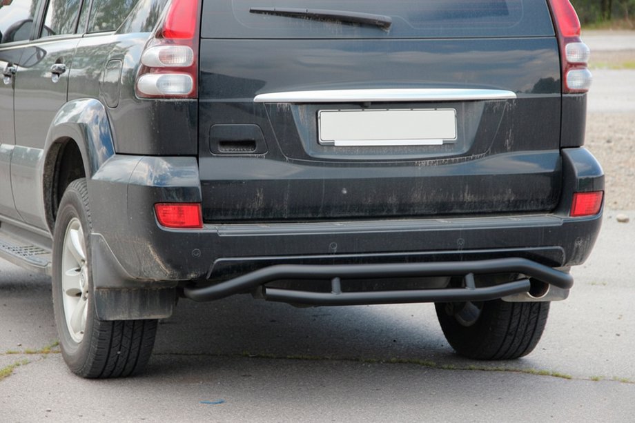 Toyota Land Cruiser Prado 120 2002–2009 Zadný ochranný rám AK008-1 Black Fotografia 5