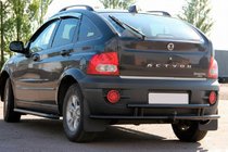 SsangYong Action 2005–2018 Zadný ochranný rám AK005-2 Black (nerez) fotografia 1