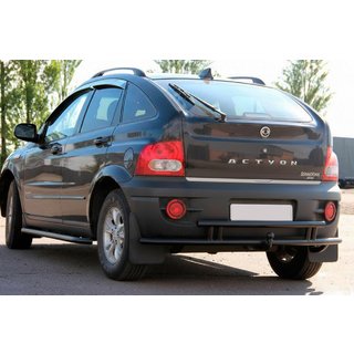 Zadný ochranný rám AK005-2 Black (nerez) SsangYong Action 2005–2018 fotografia 1