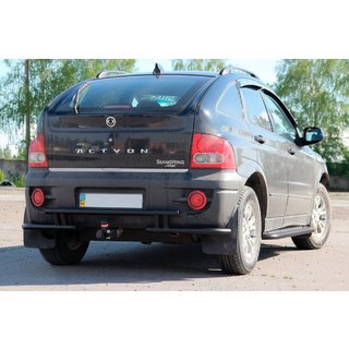Zadný ochranný rám AK005-2 Black (nerez) SsangYong Action 2005–2018 fotografia 2