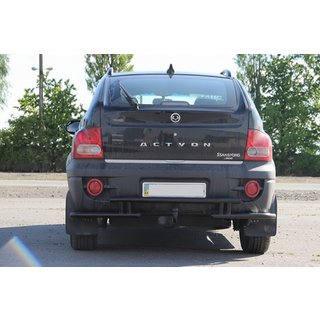 Zadný ochranný rám AK005-2 Black (nerez) SsangYong Action 2005–2018 fotografia 3