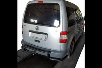 Volkswagen Caddy 2010–2015 Zadný oblúk AK003-3 Black (2 ks, nerez) fotografia 3