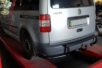 Volkswagen Caddy 2010–2015 Zadný oblúk AK003-3 Black (2 ks, nerez) fotografia 2