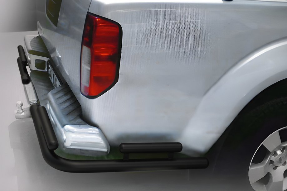 Nissan Navara 2006–2015 Zadný ochranný oblúk AK003-Special Black (nerez) Image