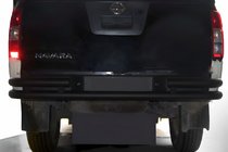 Nissan Navara 2006–2015 Zadný ochranný oblúk AK005-3 Black (nerez) fotografia 1