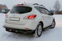 Nissan Murano 2008–2014 Zadná ochranná tyč AK Black (nerez) fotografia 1