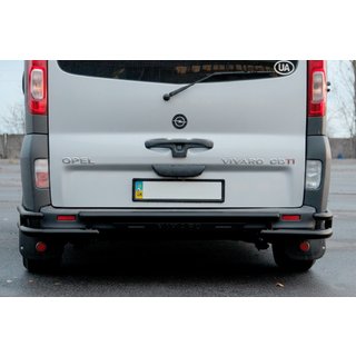 Zadný ochranný rám AK-Special Black (nerez) Opel Vivaro 2001–2015 fotografia 3