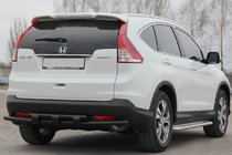 Honda CRV 2012–2016 Zadný oblúk AK002-dvojitý Black (nerez) fotografia 2