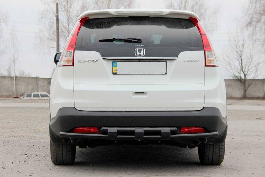 Honda CRV 2012–2016 Zadný oblúk AK002-dvojitý Black (nerez) Image
