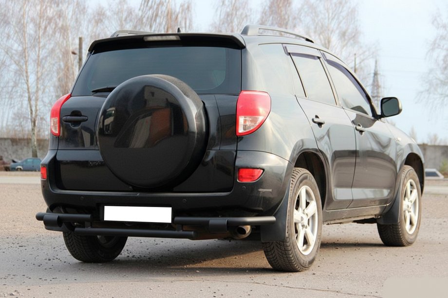 Toyota Rav 4 2006–2013 Zadný ochranný oblúk AK005-2 Black (2 ks, nerez) Image