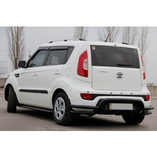 Zadný ochranný rám AK007-2 Black (nehrdzavejúca oceľ) Kia Soul II 2013–2018 fotografia 1