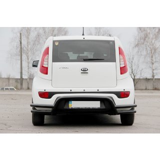 Zadný ochranný rám AK007-2 Black (nehrdzavejúca oceľ) Kia Soul II 2013–2018 fotografia 2
