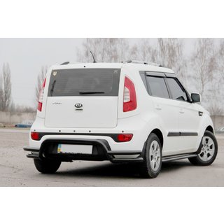 Zadný ochranný rám AK007-2 Black (nehrdzavejúca oceľ) Kia Soul II 2013–2018 fotografia 3