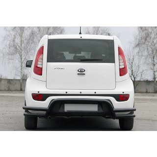 Zadný ochranný rám AK007-2 Black (nehrdzavejúca oceľ) Kia Soul II 2013–2018 fotografia 4
