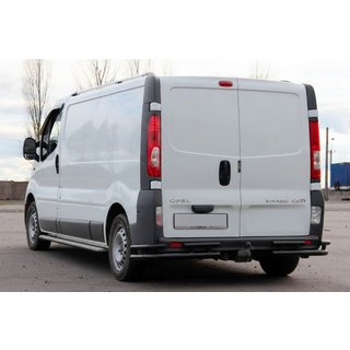Zadný ochranný rám AK003-Plus-2 Black (nerez) Opel Vivaro 2001–2015 fotografia 3