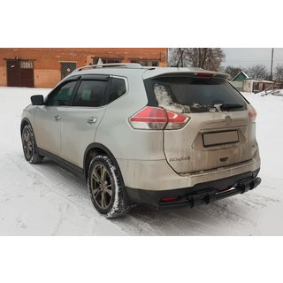 Zadný ochranný oblúk NSXT.13.6.B1-08 Black (nerez) Nissan X-trail T32/Rogue 2014–2021 fotografia 1