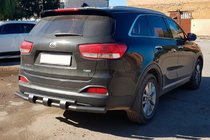 Kia Sorento II XM 2009–2014 Zadný ochranný oblúk AK015 Black (nerez) fotografia 2