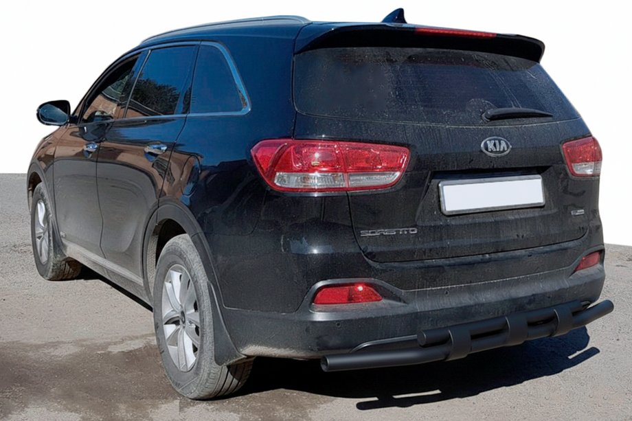 Kia Sorento II XM 2009–2014 Zadný ochranný oblúk AK015 Black (nerez) Image