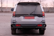 Mitsubishi Pajero Sport 1996–2007 Zadný ochranný rám AK005-2 Black (nerez) fotografia 2