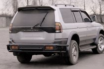 Mitsubishi Pajero Sport 1996–2007 Zadný ochranný rám AK005-2 Black (nerez) fotografia 1