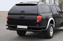 Mitsubishi L200 2006–2015 Zadný ochranný rám AK0022 Black (nerez) fotografia 1