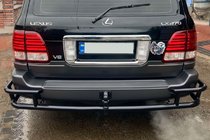Lexus LX470 1998–2007 Zadný ochranný rám AK009-15 Black (nerez) fotografia 3