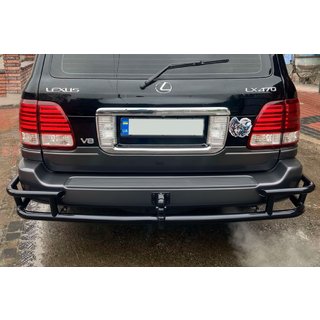 Zadný ochranný rám AK009-15 Black (nerez) Lexus LX470 1998–2007 fotografia 3