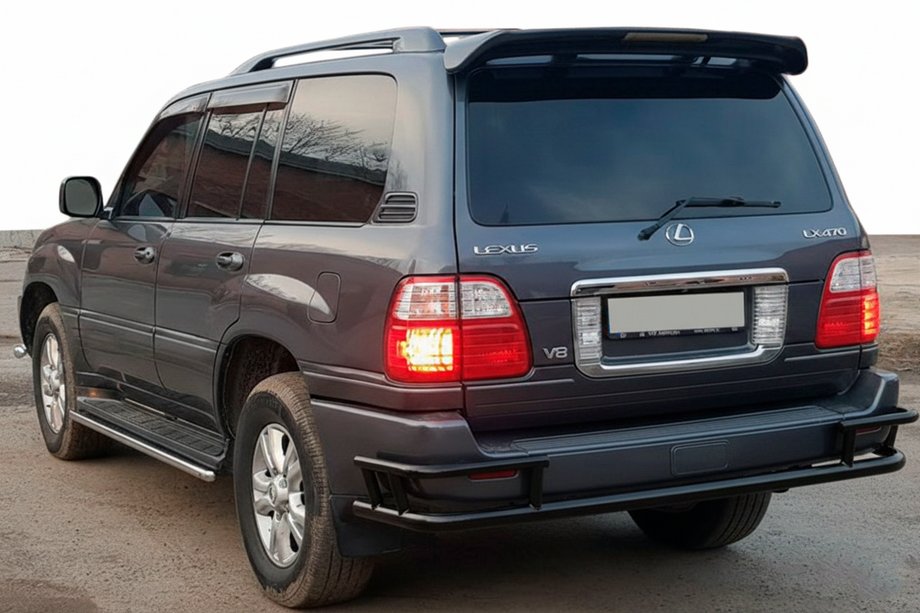 Lexus LX470 1998–2007 Zadný ochranný rám AK009-15 Black (nerez) Image