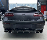Mercedes E-class coupe C238 2016–2024 Zadný difúzor Black s koncovkami Chrome (Dizajn AMG63) fotografia 4