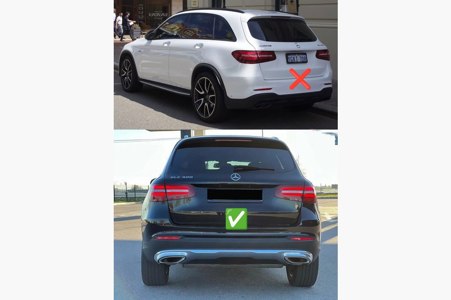 Mercedes GLC X253 2015–2022 Zadné blatníkové zásterky Premium (pre Base) Fotografia 5