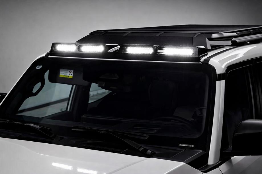 Toyota Land Cruiser Prado 250 2023– Slnečná clona na čelné sklo s LED (biela) Fotografia 1