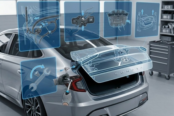 Hyundai Sonata: ako demontovať veko kufra? Návod krok za krokom