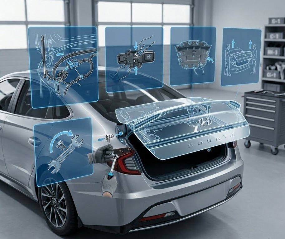 Hyundai Sonata: ako demontovať veko kufra? Návod krok za krokom