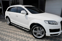 Audi Q5 2008–2017 OEM bočné nášľapy (bez úchytov, 2 ks, hliník) fotografia 1