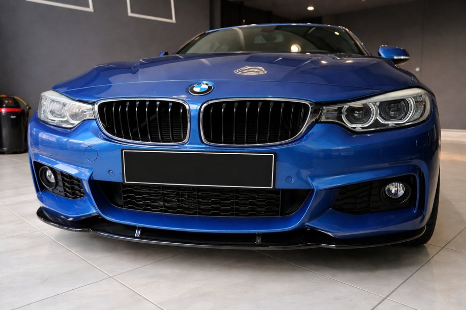 BMW 4 séria F32/F33/F36 2012–2020 Lip spojler predného nárazníka Lip EuroCap (pre M-Sport, 2014-2017, lesklá čierna) Fotografia 1
